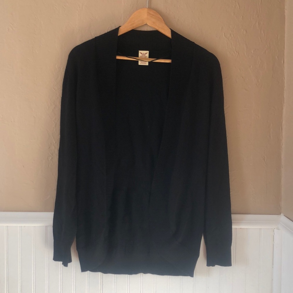 Long Open Cardigan with Back Detail 💜